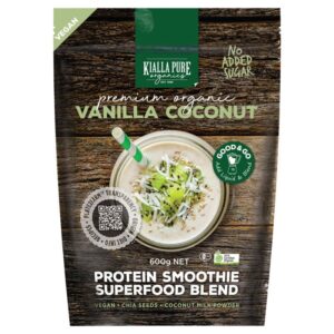organic protein smoothie vegan vanilla coconut 600g